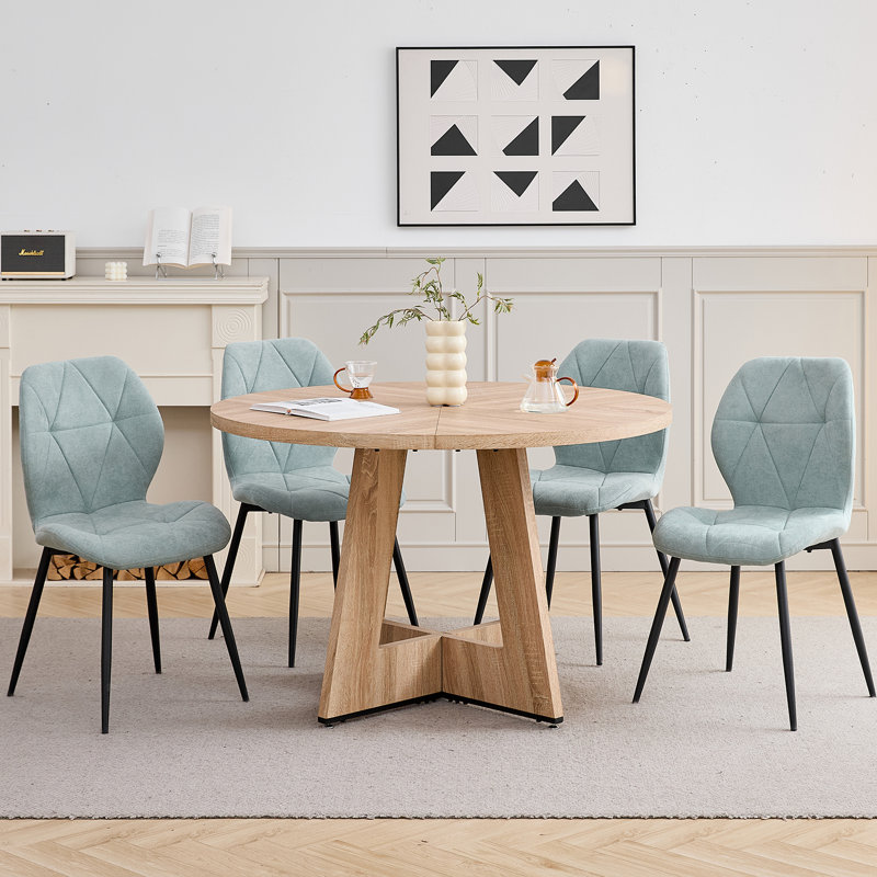 Dining Set, Green, Light Brown