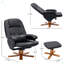Fauteuil inclinable avec repose-pieds noir-1965344793