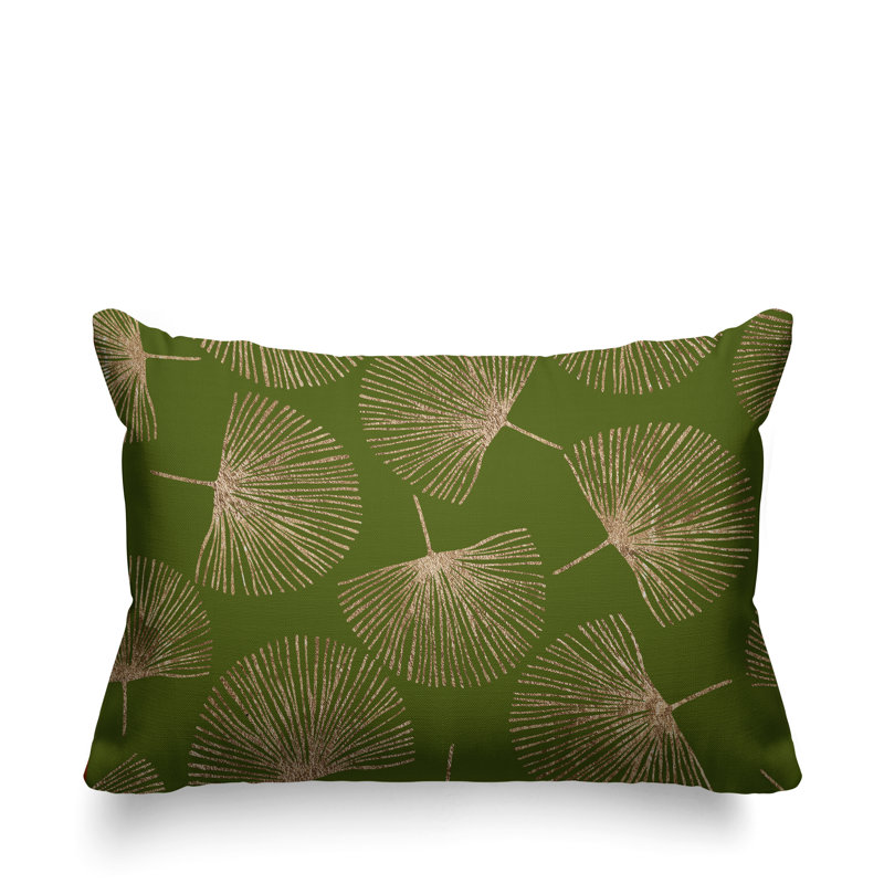 Coussin lombaire intérieur / extérieur Joba Dandilion, Chertreuse / or