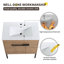 Ensemble meuble-lavabo double de 61 cm (24 po), meuble-lavabo simple avec lavabo en céramique, 2 portes et 1 tablette réglable-2144354407-2103082321