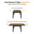 Expandable Patio Dining Table, Never-Rust Aluminum Extendable Outdoor Dining Table for 4-6 Person, 32"-65" Adjustable Indoor Outdoor Expandable Patio Table for Garden, Porch, Deck, Teak-2028051215