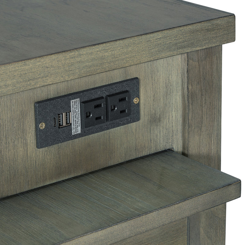 TREXM Extendable Kitchen Island With Storage, Gray