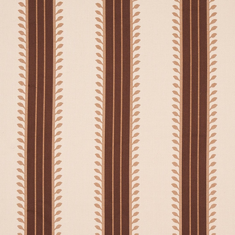 Etruscan Stripe Fabric, Brown