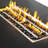 Concrete Propane Gas Fire Pit, 48-Inch Rectangular, 50000 Heat, Easy Operation, Lava Rocks, Cover, Weather- No Assembly Required