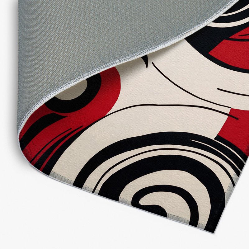 Scarlet Fracture Indoor And Outdoor Area Rug, Rectangle 1'6" x 2'6"