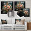Rose floral rétro lustre II - lustre en métal, art mural-1914293183