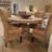 Padilla 59-inch Round Reclaimed Pine Antique Natural Carved Pedestal Dining Table
