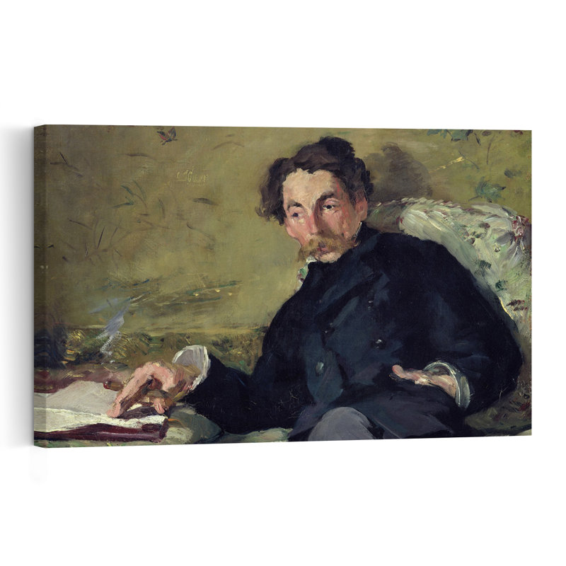 Stéphane Mallarmé 1876 Impressionnisme Abstrait Portrait Contemporain Estampe, H 12 po x l 18 po