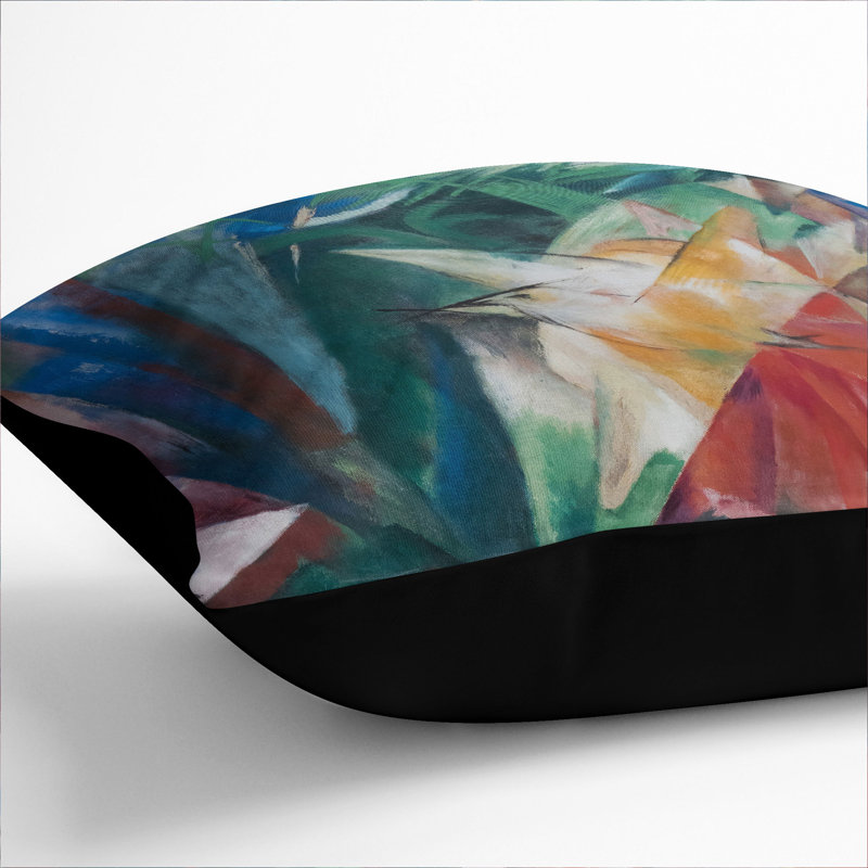 Birds Abstract Scatter Cushion, Black, 55cm H x 55cm W x 20cm D