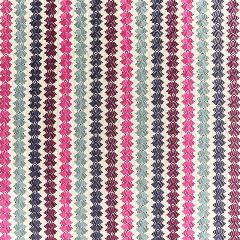 Kalimba Fabric, Seaglass/Cerise/Indigo