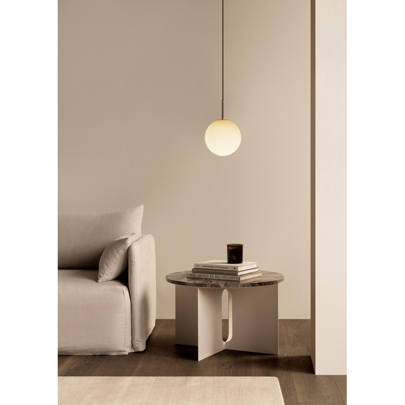 TR Bulb Series 1 - Light Pendant, Matte White, Polished Steel