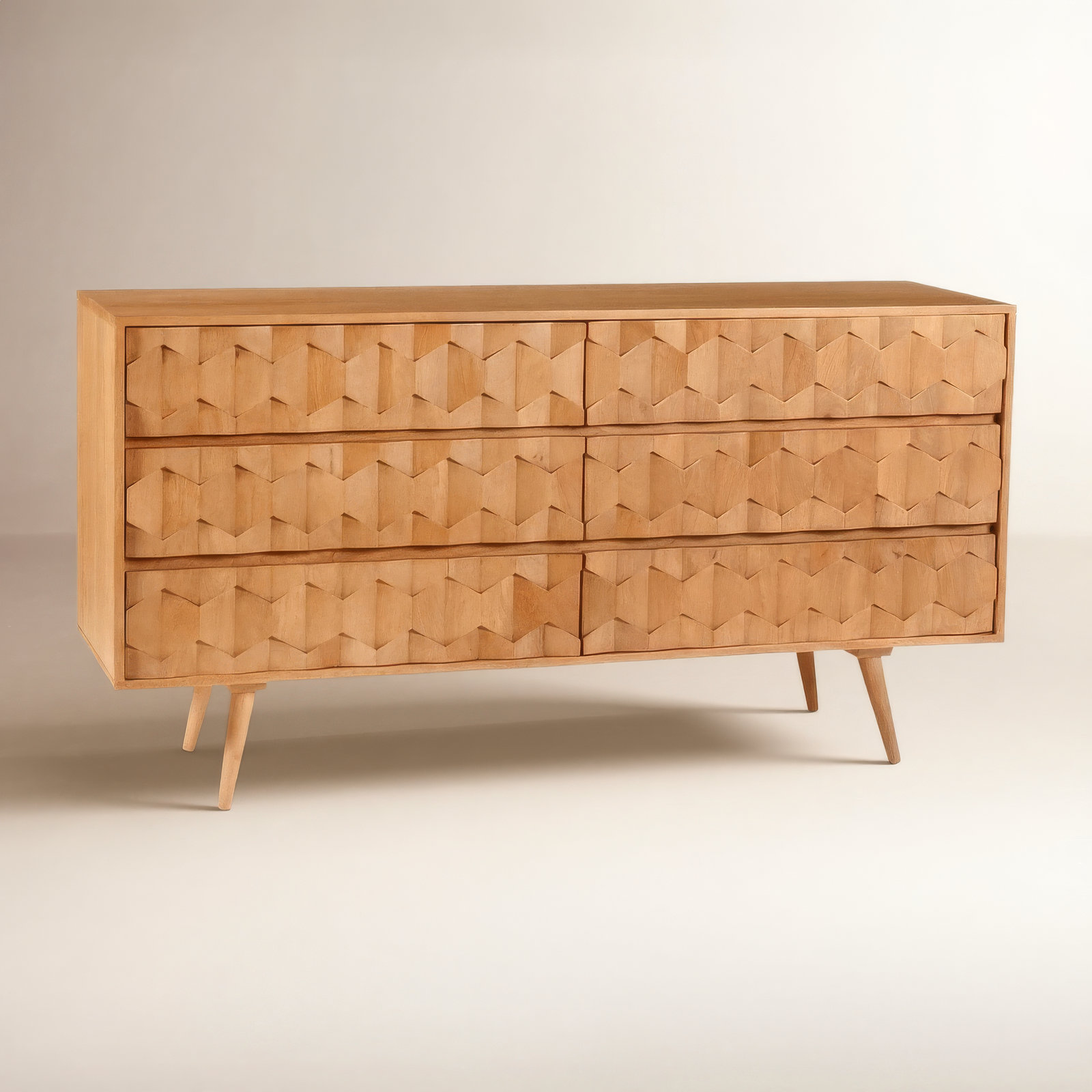 Alice 6 - Drawer Double Dresser, Brown