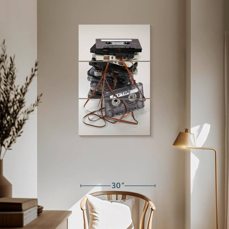 Abarca Stacked Mixtapes, 57" H x 36" W