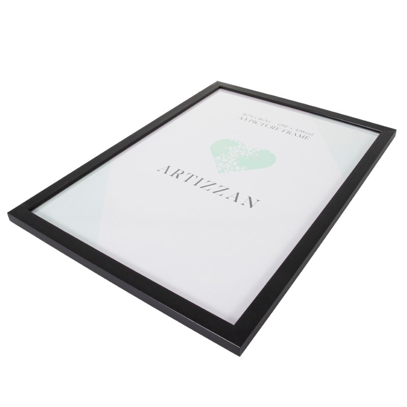 Modern and Stylish Wood Effect Plastic Frame for Wall Hanging, Black, 45 x 32cm