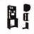 Black Wengue 4-Shelf Computer Desk With Hutch