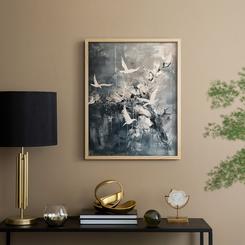 ANIMALS Series LX, reproduction encadrée - bois massif, 15'' H x 12'' W, Naturel