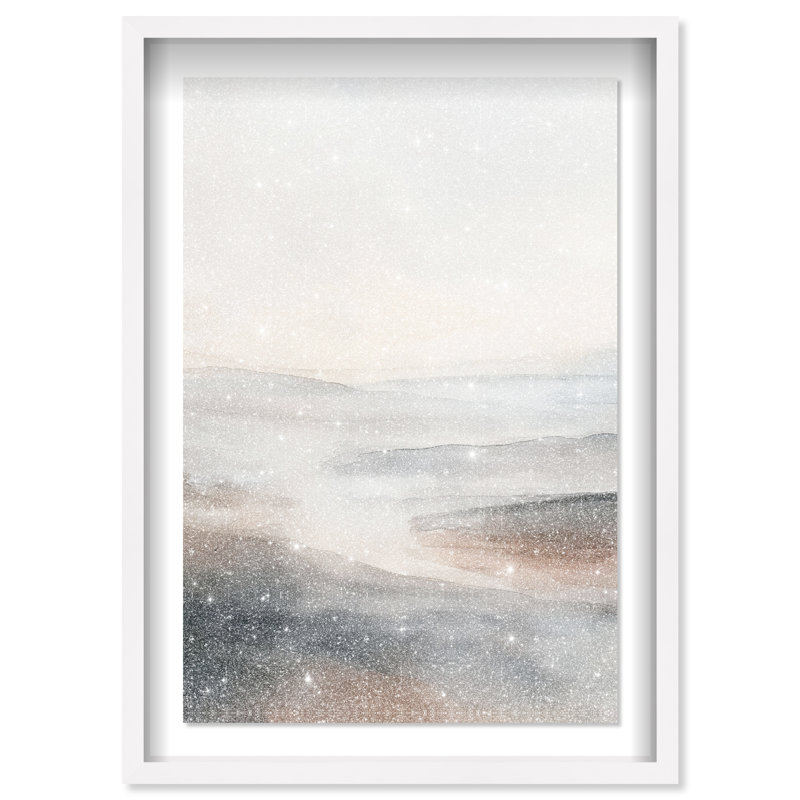 Desert Mirage Shadowbox Abstract Print by Oliver Gal, Black Frame, 10 x 15, 25.5"H x 17.5"W, White Frame