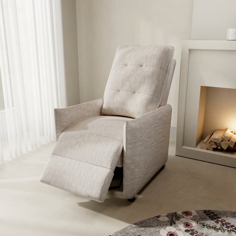 Canapé inclinable en tissu Chenille, Beige