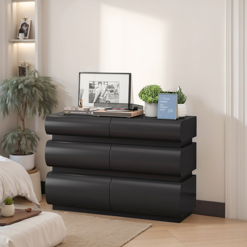 Commode 6 tiroirs Black