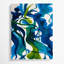 Abstrait art figuratif bleu sur toile 71-2095943204
