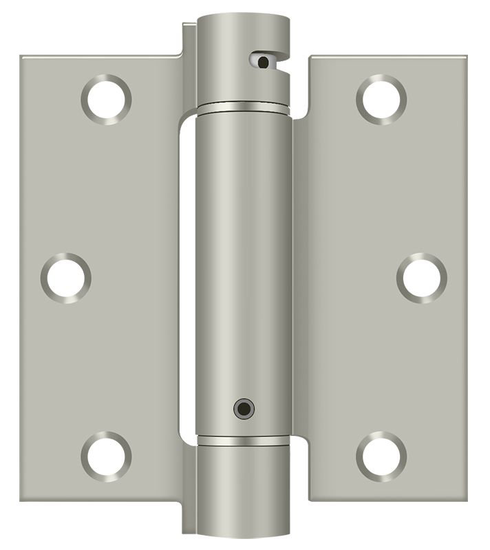 Charnière à ressort Deltana DSH35U15 3 1/2 po x 3 1/2 po; Finition nickel satiné, Nickel brossé