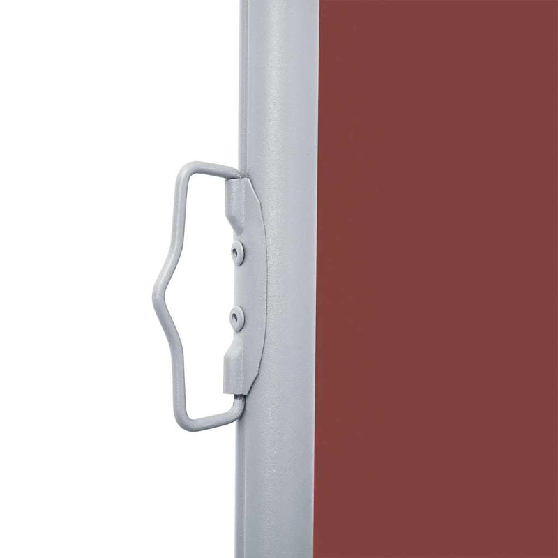 Paravent rétractable avec auvent pliant, H 55,1 po x l 236,22 po, Brun