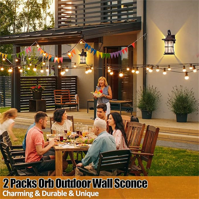 2 Packs Outdoor Wall Light, Oil Rubbed Bronze Exterior Light Fixture Waterproof Porch Sconces Wall Mounted Lighting, Anti-Rust Rustic Wall Sconce For House Garage, Doorway, Front Door Entryway