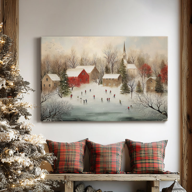 Sugar Carols at Dawn - Toile tendue avec châssis de qualité supérieure, H 18 po x l 12 po