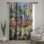 Rideaux de jardin pastel, voilages et voilages à motif pastel - 1 panneau
