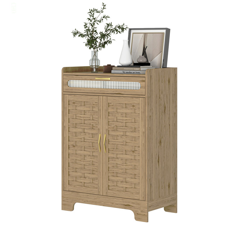 Armoire à café, buffet de style campagnard moderne avec tiroir et tablette réglable, armoire de rangement avec porte de grange pour cuisine, salle à manger, salle de bain, entrée