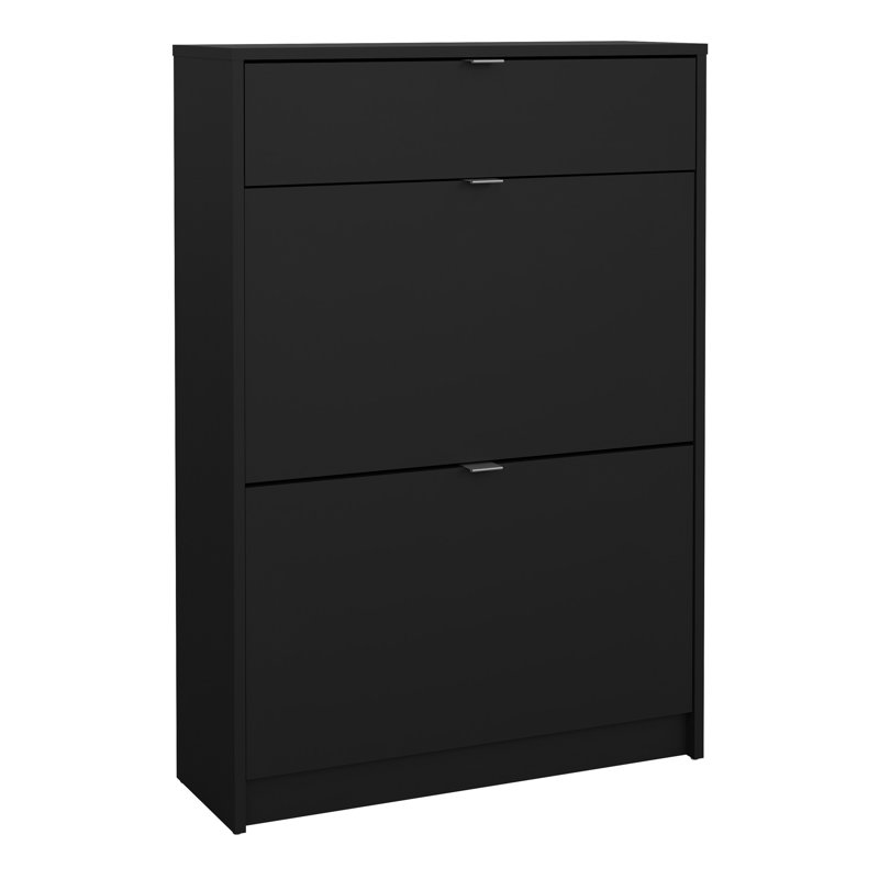 12 Pair Shoe Storage Cabinet, Black