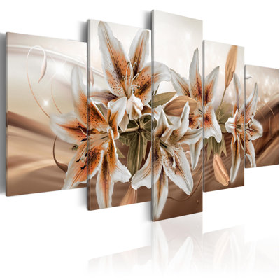 Brown Graces - 5 pièces, impression sur toile tendue