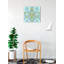 «Aqua Cottage Pattern II», impression sur toile tendue avec châssis