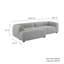Canapé modulaire en tissu avec méridienne Liana-101323753-101323755