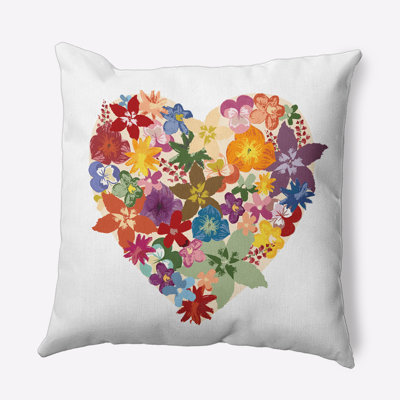 Coussin décoratif en polyester floral