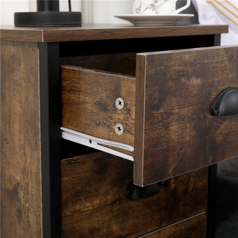 Alfordsville 40cm W Iron Bedside Table