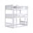 Twin Size Triple Bunk Bed, Rubber Wood, Detachable Bunk Bed with Ladders & Guardrails, Twin over Twin over Twin, White