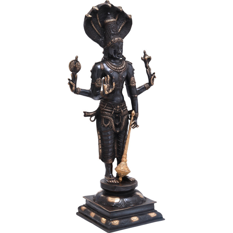 Religious & Spiritual Statue, Black/Golden