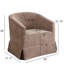 Fauteuil d'appoint rembourré et pivotant en tonneau avec structure en bois-1895560579-1896463357