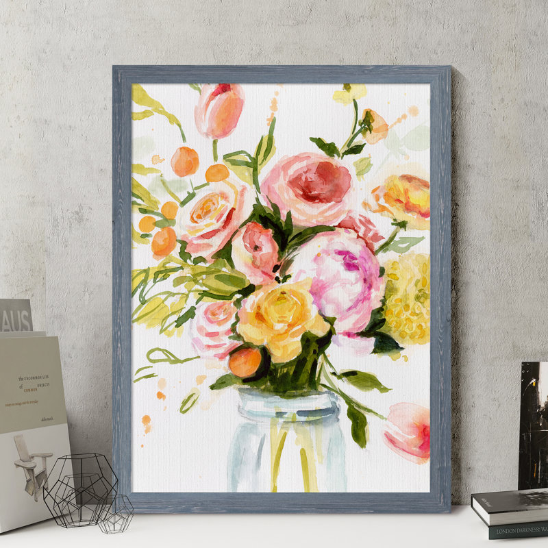 «Loose Arrangement I» par Paul Cezanne - reproduction d'art encadrée, H 24 po x l 18 po x P 1,25 po, Cadre de toile gris