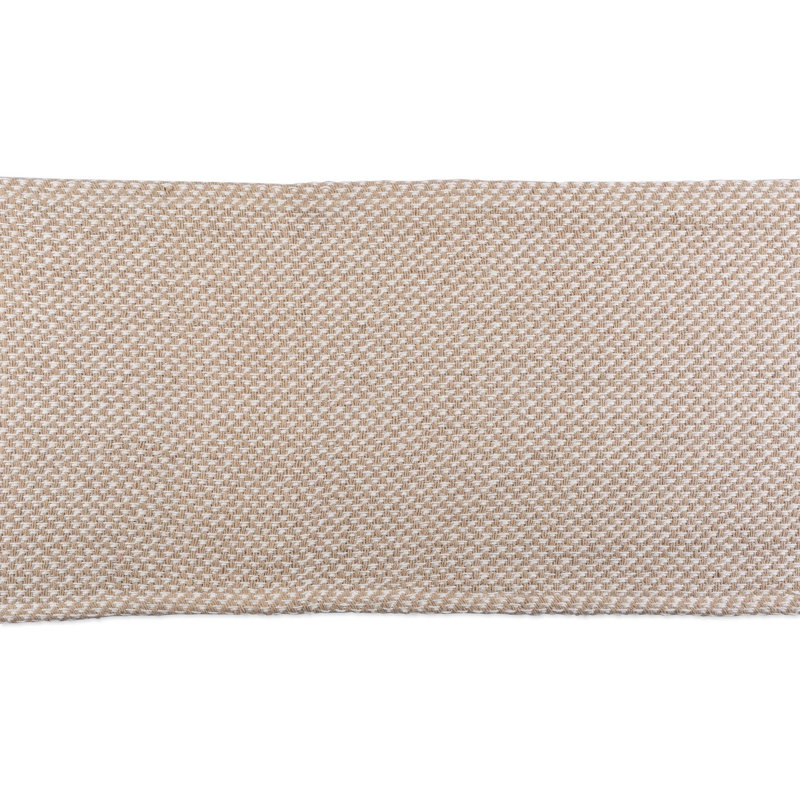 Anoka Geometric 100% Cotton Table Runner, Stone