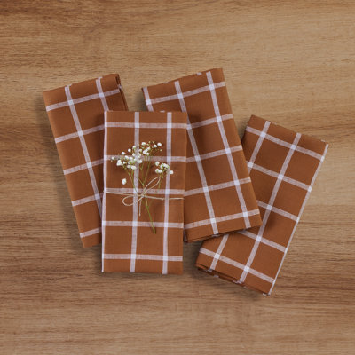 Windowpane - 100% Pure Linen Dinner Napkins
