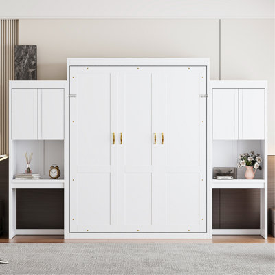 Innovative Murphy Bed With Integrated Desk, Vanity And Cabinets For Multi - Functional Living Spaces, Ideal For Space - Saving