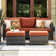 Kaniha Premium All-Weather Wicker 3 - Person Patio Conversation Sets with Cushions