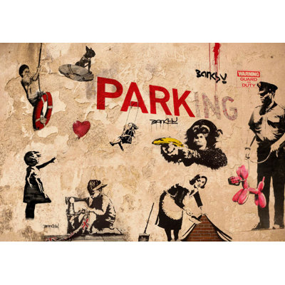 Peel & Stick Street Art Wall Mural - Banksy Range Of Variety