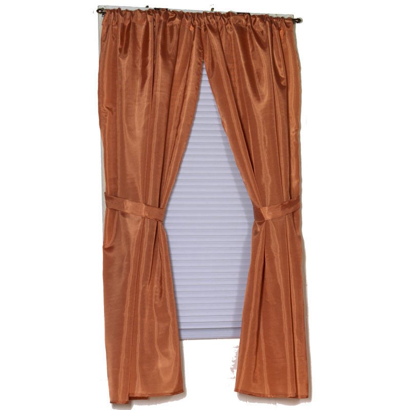 Bottineau Semi Sheer Curtain, Tangerine