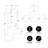 3 Light Dimmable Matte Black Glass Chandelier