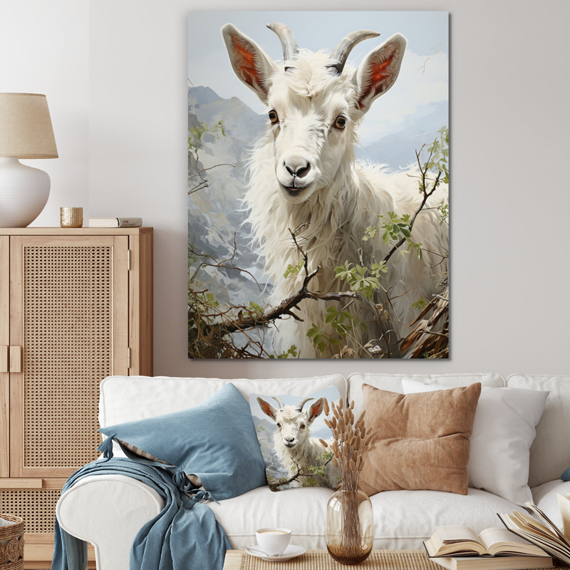 Impression sur toile Barbarann Goat Gratification I, H 40 po x l 30 po x P 1,5 po, Toile tendue
