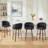 Counter Height Swivel Bar Stools With Water-Resistant Upholstered Seat Wide Backrest And Wooden Legs (Set of 4)-288038015-288038013
