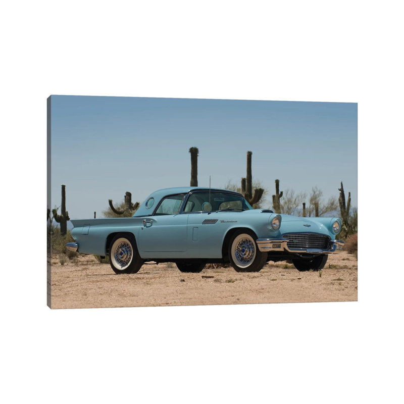 1957 Ford Thunderbird - Wrapped Canvas Print, 20.32 cm H x 30.48 cm W
